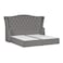In House Taj Mahal Velvet Bed Frame - Single - 200x100 cm - Gray