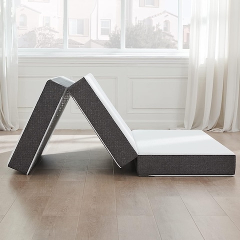 Vital Folding Mattress, Tri Folding Foam Mattress With Storage Cover, Size - W 90 X L 180 X L 14 Cm