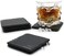 Lushh Natural Stone Square Slate Coaster for Drink Bar Kitchen Home, Handmade Natural Rough Edge, 6pcs Set 10x10 Cm