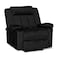 In House Velvet Classic Recliner Chair - Black - AB05
