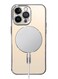 MagSafe Case Magnetic Clear Soft TPU Plating Case Wireless Charging Compatible Shockproof Camera Lens Protection For Apple iPhone 14 Pro Max Silver