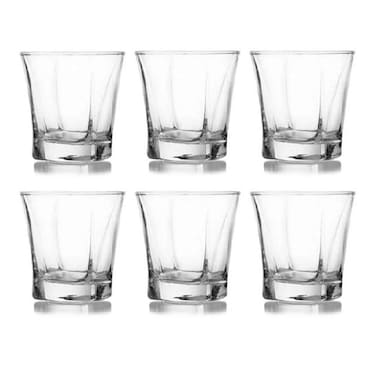 طقم أكواب شاي زجاج لاف تروفا - 280 مل - 6 قطع