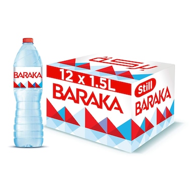 Baraka Bottled Water - 1.5 Liters - 12 Bottles