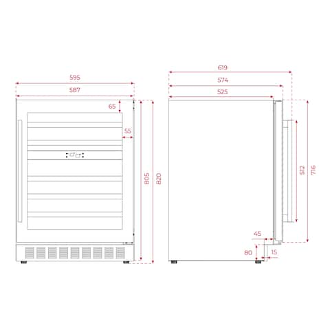 Teka Built-In Wine Cooler RVU20046 150L Black