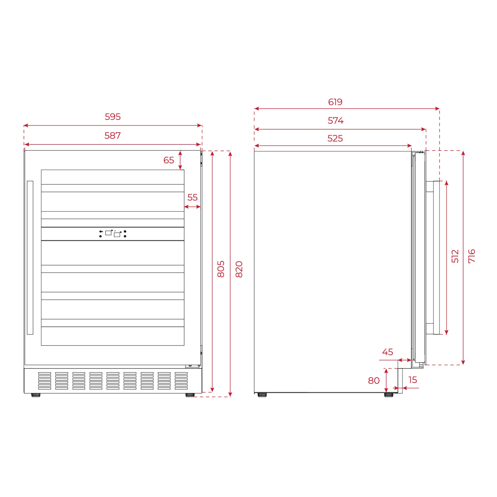 Teka Built-In Wine Cooler RVU20046 150L Black