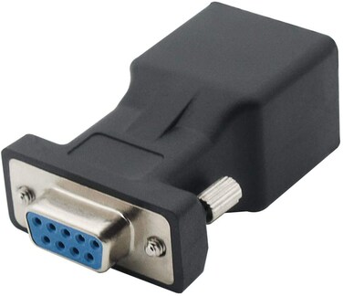 DB9 RS232 Male Port to RJ45 Connector Card DB9 Serial Port Extender to LAN CAT5 CAT6 RJ45 Network Ethernet Cable Adapter RJ45-DB9b