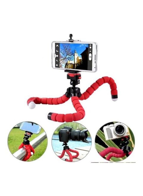 Generic - Mini Tripod With Mount Bracket Red/Black