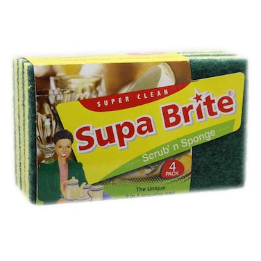 Supa Brite Scouring Pad Pack of 4