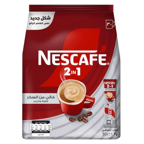 Nescafe 2in1 Coffee Sugarfree 11.7g Pack of 30