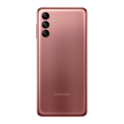 سامسونج جالاكسي A04S - موبايل 6.5 بوصة 64 جيجابايت/4 جيجابايت ثنائي الشريحة بشبكة الجيل الرابع - برتقالي نحاسي