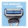 Gillette Skinguard Sensitive Razor Handle With 2 Blades Silver 3 PCS