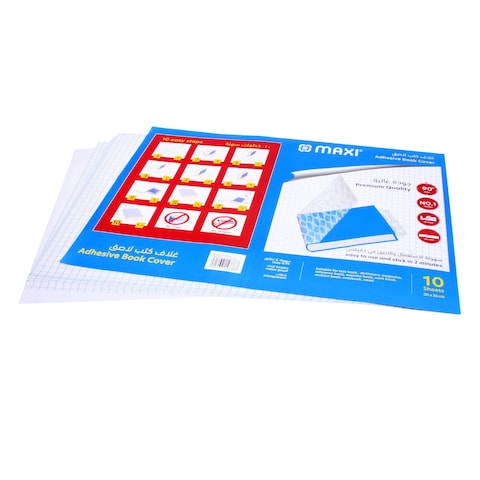 Maxi Adhesive Book Cover 10 Sheets 50x36 cm