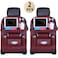 Generic PU Leather Car Back Seat Organizer With Foldable Table Tray For Babies Toys Storage With Foldable Dining Table Holder Pocket 2 Pcs