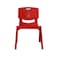 Esqube Baby Chair, Kids Plastic School Study Chair, Red - Pack Of 3