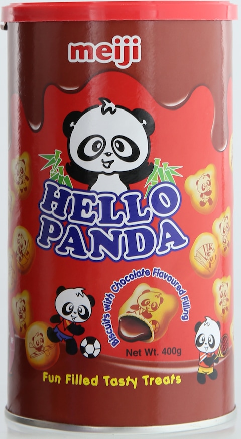 Buy Meiji Hello Panda Chocolate Filling Biscuits 400g in UAE