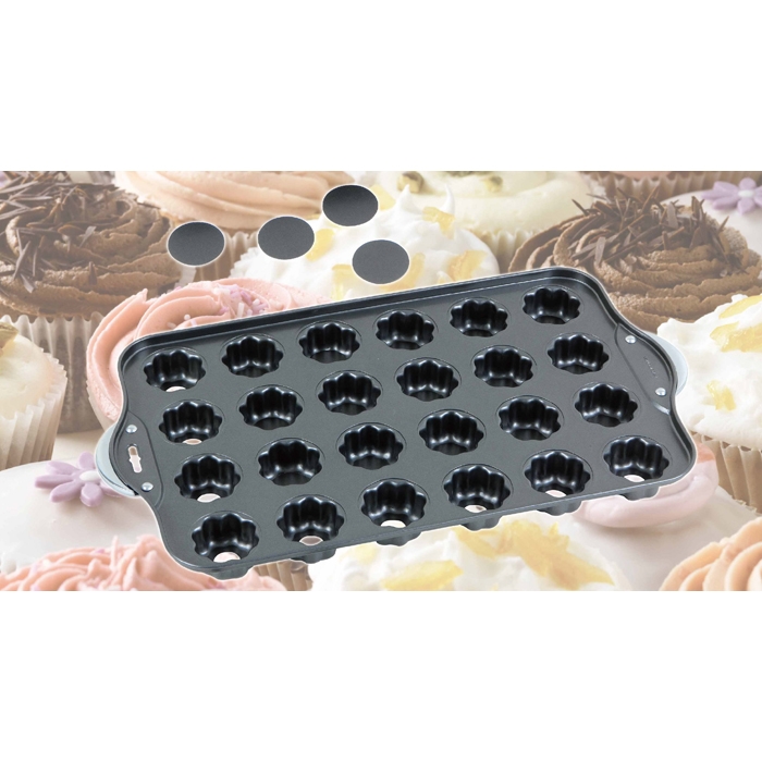 Flower-Shaped Muffin Pan 24 Cup Division 48x27x4cm