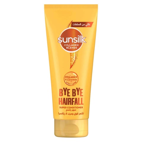 SUNSILK بلسم صانسيلك بمزيج الكولاجين ضدّ تساقط الشعر، وداعاً لتساقط الشعر، غني بالكولاجين والسيراميد، 170 مل