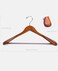 High-Grade Wide Shoulder Wooden Coat Hangers, Cherry &ndash; 10 Pack