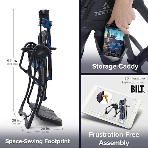 Teeter FitSpine LX9 Inversion Table, Deluxe Easy-to-Reach Ankle Lock, Back Pain Relief Kit, FDA-Registered
