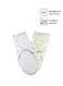 Moon 100% Organic Cotton Adjustable Swaddle Wrap For Newborns Smal And Large- Pack Of 2, Grey