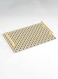 Lowha Decorative Acrylic Serving Tray With Gold Metal Handles And Kawung Batik Pattern Design 20x30 cm
