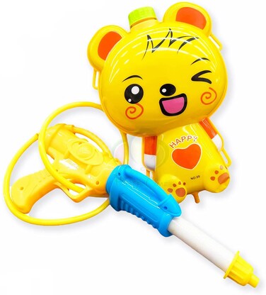 Party Time 1-Set of Multicolor Air Pump Water Gun with Water Tank Backpack - Outdoor Toy Set, Summer Toys For Kids Activities