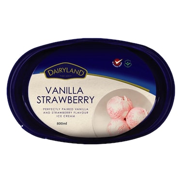 Dairyland Vanilla/Strawberry Ice Cream Value Pack 800ml