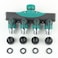 Generic-Hose Splitters Irrigation Adapter 4-way Water Hose Connectors Full Metal Body with Valves Handle and Rubberized Grip EU Standard