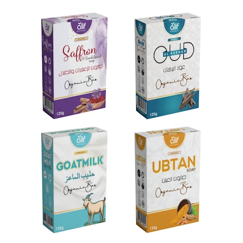 ALIF NATURALS - Saffron, Ubtan, Goat Milk, Oud Al Burhan Organic Handmade Soap