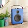 Redefy Luxury Wireless Speaker Premium Sound Bluetooth Wireless Connectivity Removable Front Cover Vibrant Colors Sturdy Feel with High Fidelity Speaker Sound Portable Aesthetic Home Decor (Blue)