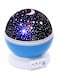 Generic Star And Moon Rotating Projector Night Lamp Blue/Black/White 13X13X14.5Centimeter