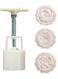 Domestic Use Hand Pressure Type Non-Stick Eco-Friendly ABS Mooncake Making Mould White 14*5*5cm