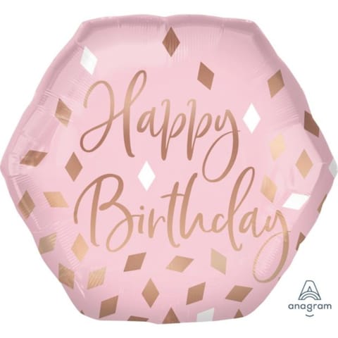 Anagram Blush Birthday Foil Balloon- 23-Inch Size