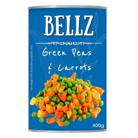 Bellz Green Peas And Carrots 400g