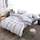 GOLDEN HOME  6-Piece Queen Size Duvet Cover Set, 1 Duvet Cover + 1 Fitted Sheet + 4 Pillow Cases, Microfibre, Muesli