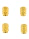 Generic 4-Piece Hexagon Shaped Tire Valve Stem Cap