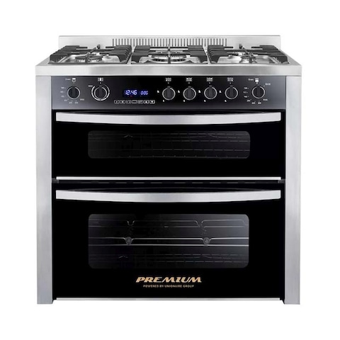 Premium Double Chef Stainless Steel Gas Cooker - 5 Burners - 90 Cm - 6090SS-1GC-511-IDSP-DV