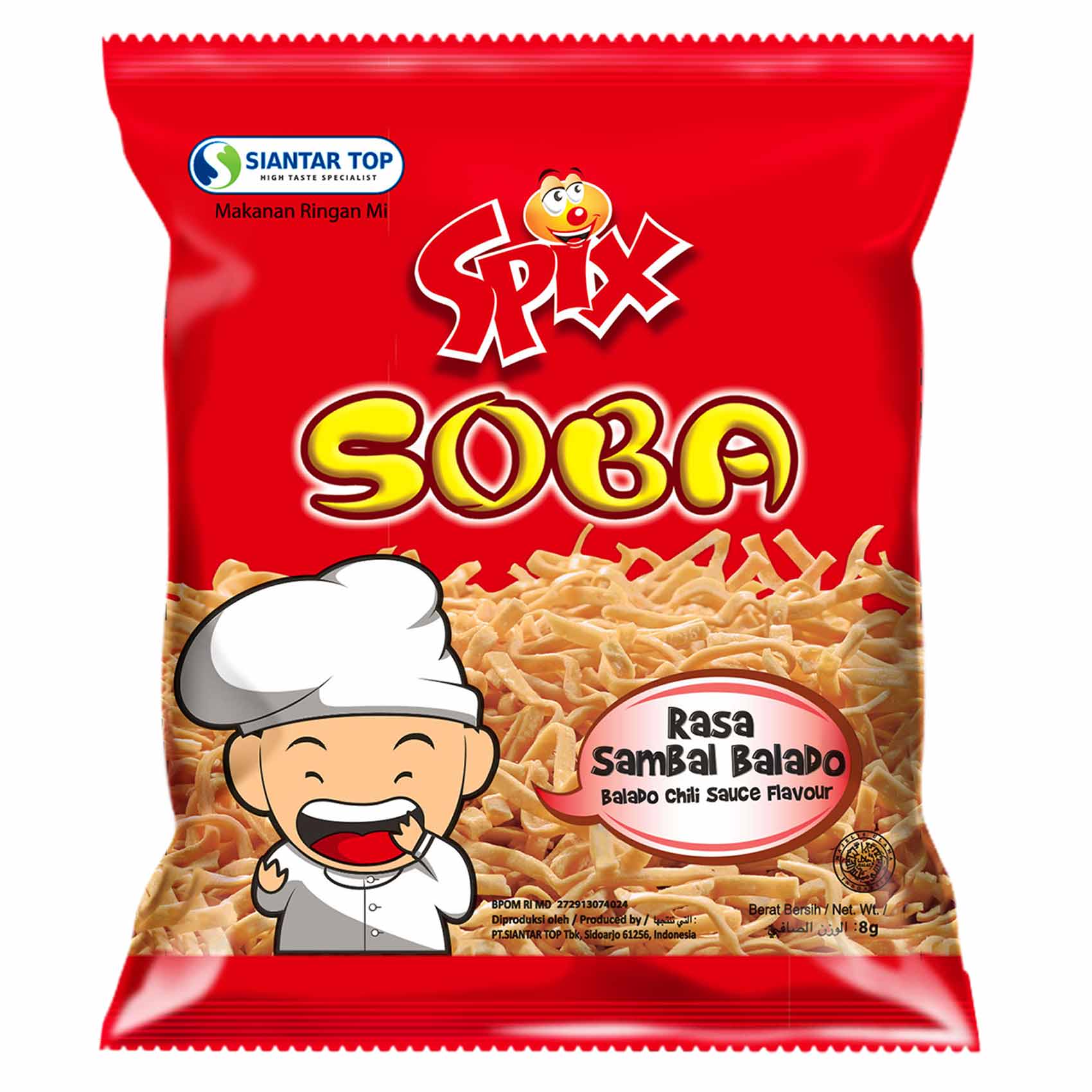 Spix Soba Mie Snack Chili Sauce 14 Gram 20 Pieces product thumbnail 2