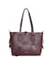 AMICA Colette Women's Tote Bag in High Quality Tote Bag with Gold Charm in Plum Red