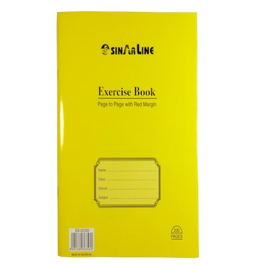 Sinarline Lined Exercise Book 100 Sheets Yellow