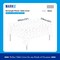 Plastic Star Tablecloth for Rectangle Table 54&quot; x 72&quot; Disposable Table Cover for Bridal Shower Wedding Birthday Party Decorations (Silver)