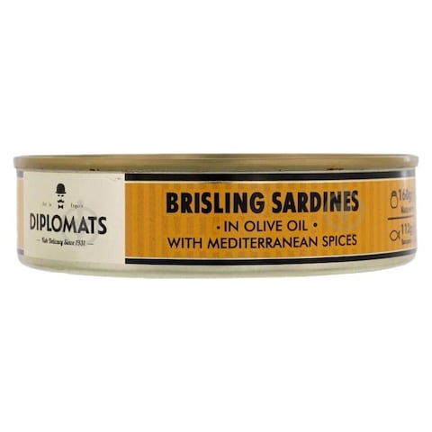 Diplomats Brisling Sardines Olive Oil with Mediterranean Spices - 160 gram