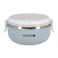 Royalford 700ml Single Layer Round Lunch Box, Leak-Proof &amp; Airtight Lid Food Storage Container, High-Quality Stainless Steel Inner, Portable And Dishwasher, Microwave Safe
