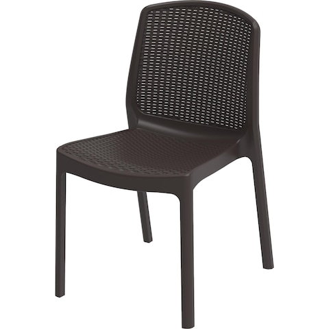 Buy Cosmoplast Rattan  Armless Chair Dark Brown in UAE