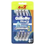 Buy Gillette Blue 3 Comfort Disposable 8 Razors in UAE