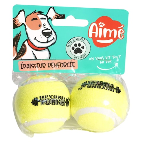 Agrobiothers Aime Tennis Ball Dog Toy 5cm Pack of 2