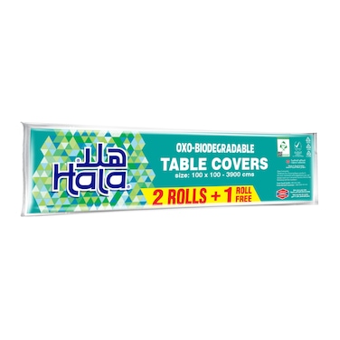 Hala Table Cover Travel Pack 2+1  Rolls 39 Sheets