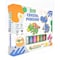 FITTO Window Art Paint for Kids - 6pcs Non-Toxic Paint with Reusable Stencils and Brushes for Creative Fun, Dinosaur