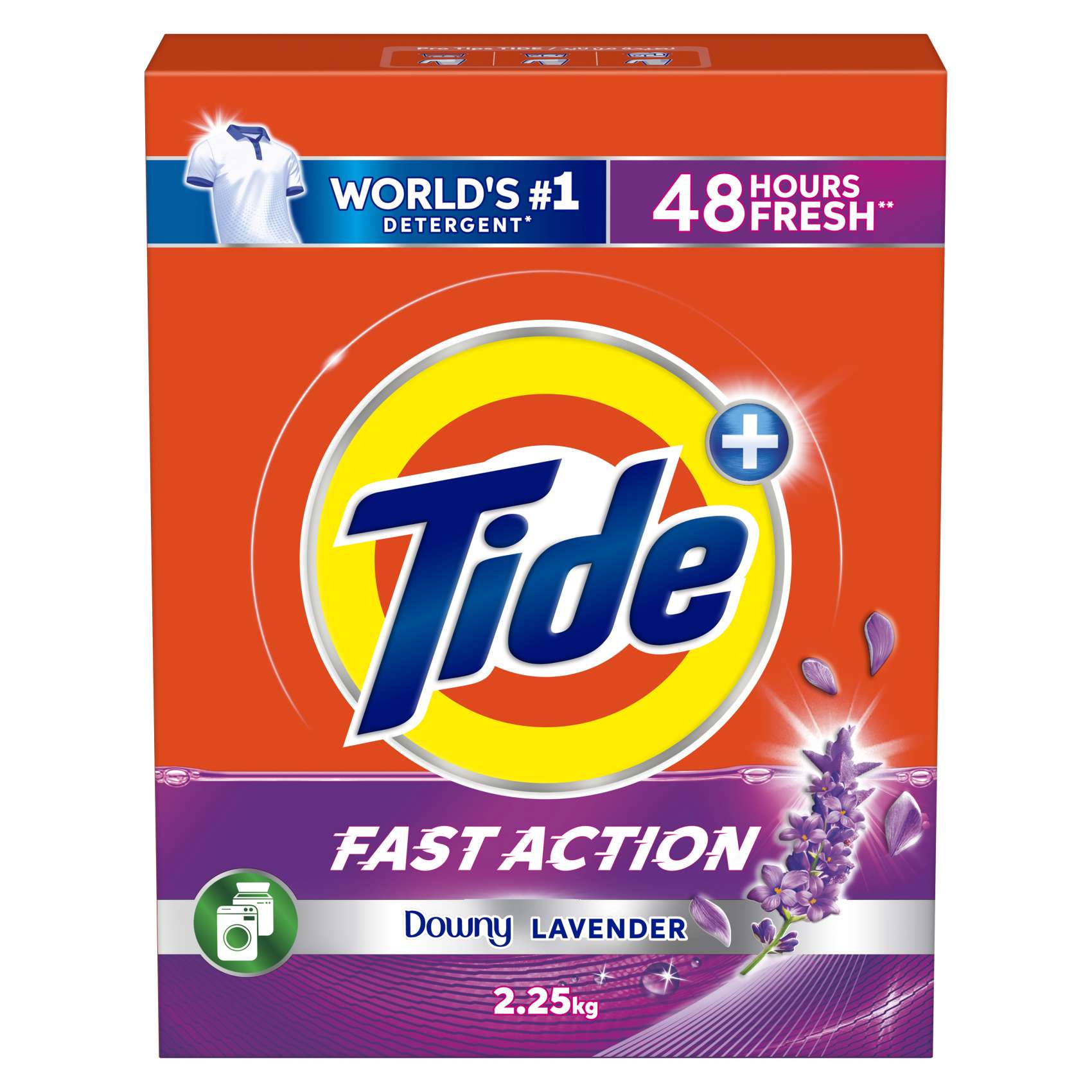 Tide Fast Action Plus Low Solution Detergent Powder Downy Lavender 2.25kg