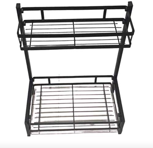 Generic Multi-Function Kitchen Storage Rack For Multipurpose Usage-Spices Storage, Kitchen Utensils Storage, Toilet Accessories Storage, Etc. (2-Tier)